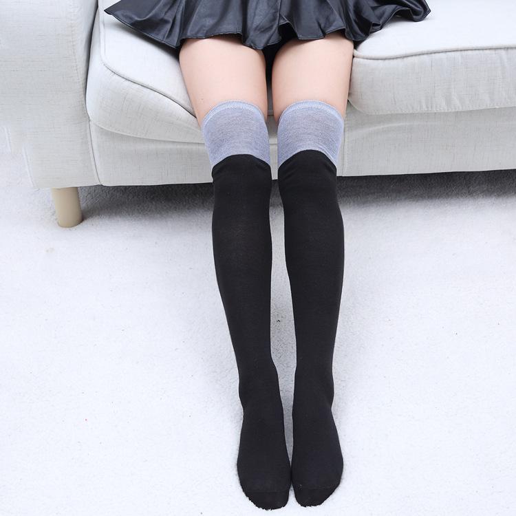 Black White Striped Long Socks Sexy Over Knee Socks Thigh High Stockings Women Girls Warm Long Tube Socks