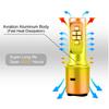 36W Ba20D 6000K  Led Motorcycle Headlight Bulb  Fog Light 12 Smd 1200Lm Hi Lo Lamp For Scooter Accessories Moto Drl