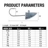 10Pcs 0.5G 1G 1.5G 2G 3G 5G 7G 10G Triangle Head Hooks For Soft Worm Lure Bait Fishing Jigging Head Hook Rigs