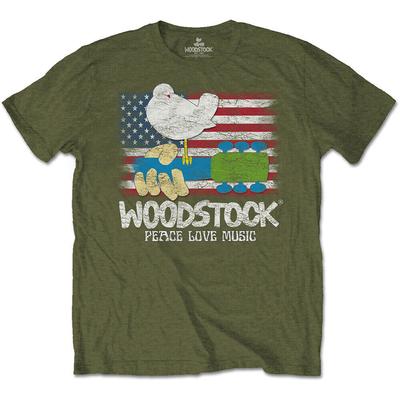T-shirt Drapeau Woodstock Unisexe
