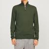 Men's JACK & JONES Soft Crocheted Cotton Zip-up High Neck Pull