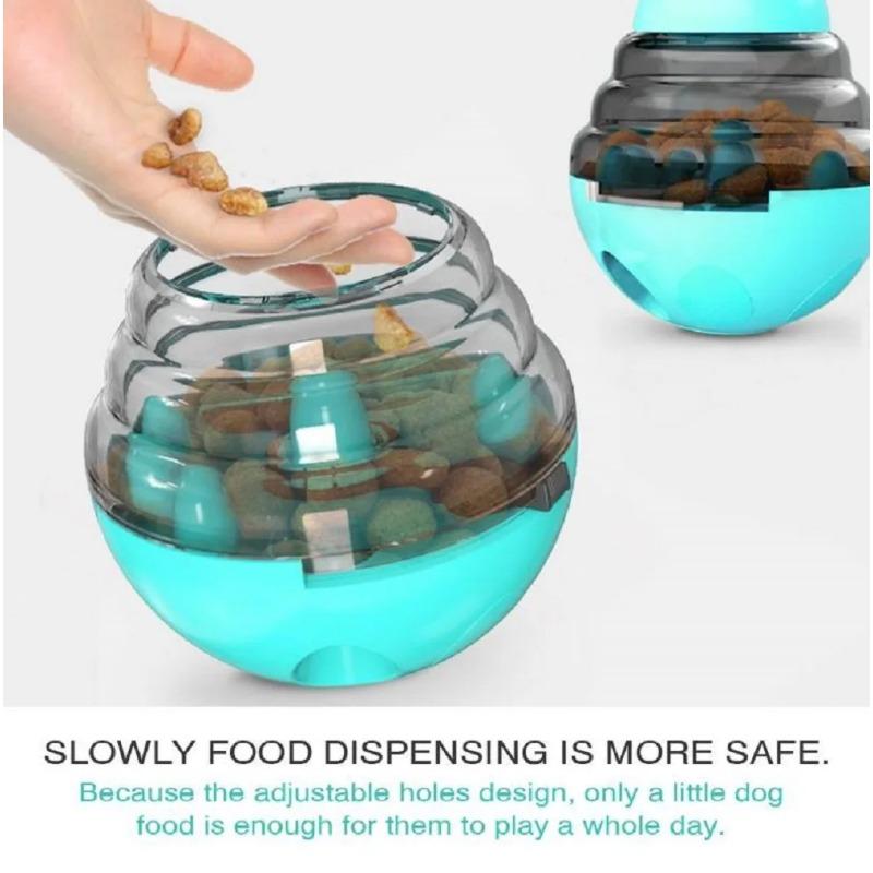 Dog Feeder Toys Tumbler Slow Food Dispenser Pet Feeder Dog Interactive Trainning Snack Storage Leakage Ball Toy