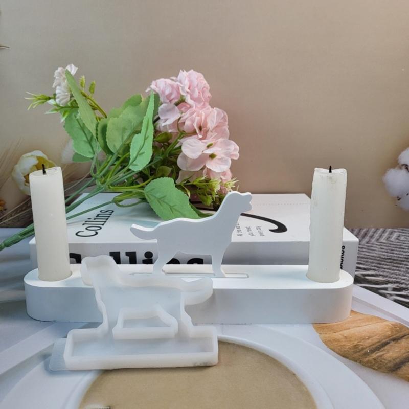 Cats Resin Molds Dog Silicones Molds for Making Tealight Holder Decorations Holiday Gift Room Decorations DIY Craft
