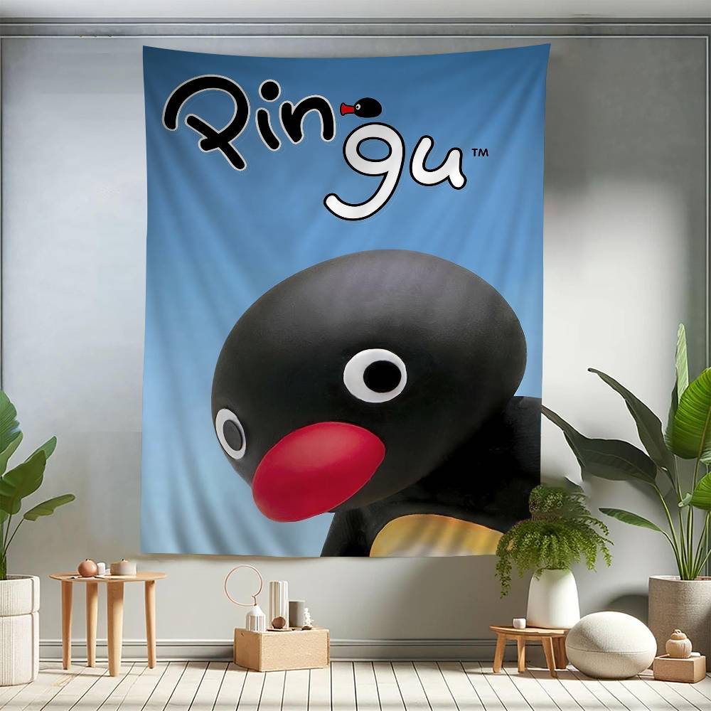 Cartoon Niedlich PPingu Pinguin Bunte Wandteppich Wandbehang Böhmische Wandteppiche Mandala Wandbehang Tücher