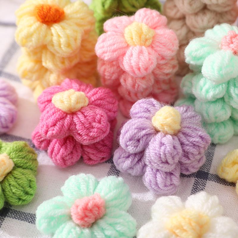 Handmade Crochet Wool Flowers: Teacher’s & Mother’s Day Hair Clips & Accessories