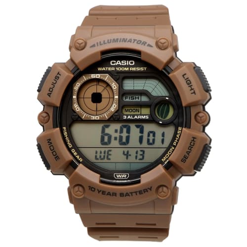 Casio CASIO Digital Men's Watch with Fishing Data & Moon Data Display Function WS-1500H-5AV Brown Overseas Model