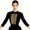 Large Size Clothing Applique Gold Cord Clothing Applique Patches  Neckline Embellishment