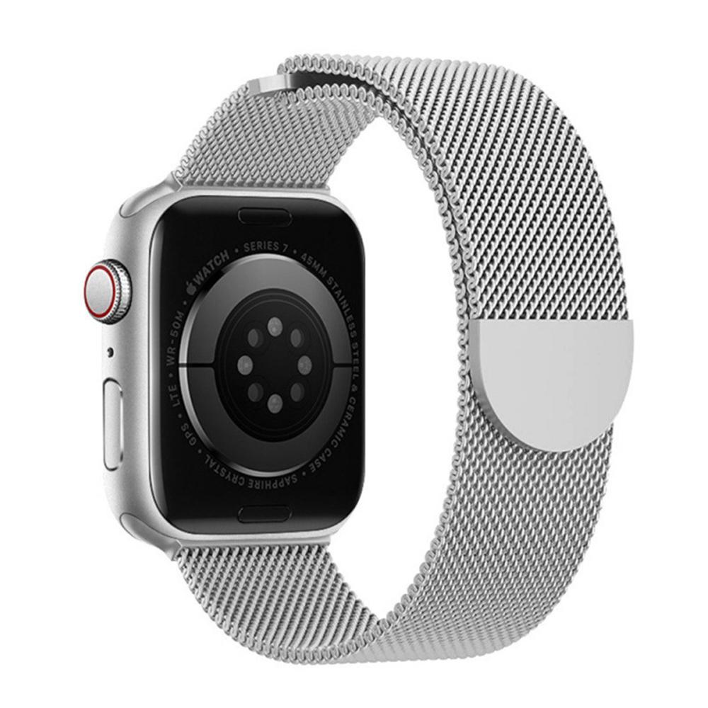 

Milanese Loop Band for Apple Watch series 11 10 46mm 42mm/Ultra 3-2 49mm/9 8 7 45 41mm/6 5 SE3 44 40mm Breathable Bracelet Strap Ultra 3-2-1 49mm срібний