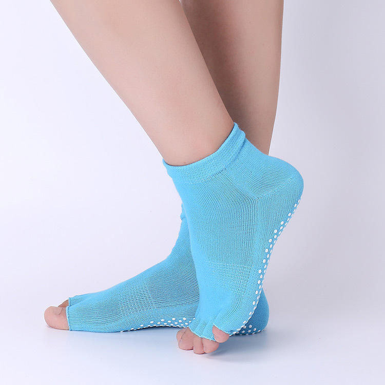 Open-Toed Yoga Socks Without Back, Women'S Professional Non-Slip Five-Finger Socks Are Customized For Export.