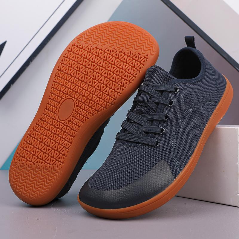 Men's Training and Fitness Shoes Wide Feet Low Heels Plus Size Flat Bottomed Black Shoes Barefoot Women's Casual Work Shoes