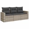 VidaXL Garden Lounge Set with Cushions 3 Pcs, Sofas with Adjustable Feet, Outdoor Furniture Set Patio Terrace, 3218652