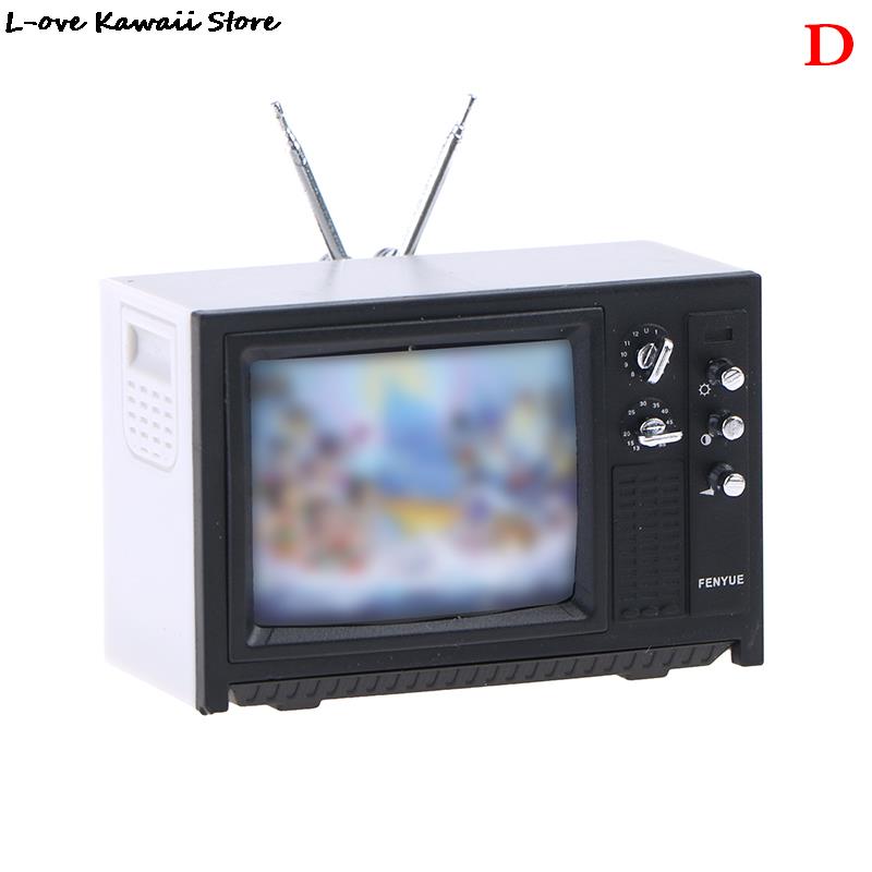 Miniature Dollhouse Furniture Set For Dolls House Mini Toy Kit Accessories TV Kitchen Home Fridge Kids Pretend Play Diy Figurine
