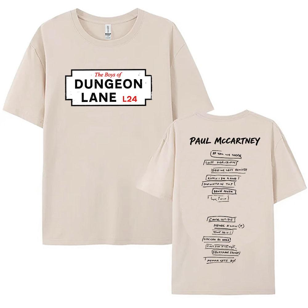 

The Boys of Dungeon Lane T-shirt Paul McCartney Singer Design Tshirts Cotton Summer Short Sleeve Female T Shirt Graphic Merch L пісочний
