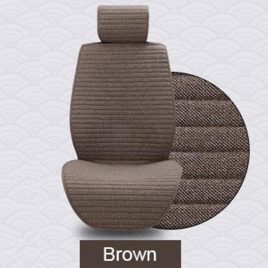 1 Piece Car Front Seat Cushion Breathable Linen Automobile Seats Cover Universal Mats Fit Most Auto Truck SUV Protection