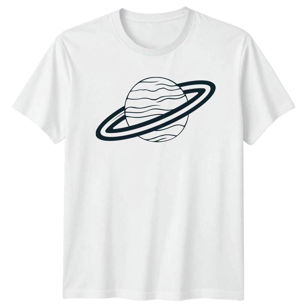 Cosmic Minimalist Planet With Rings TShirt Planets Astronomy S