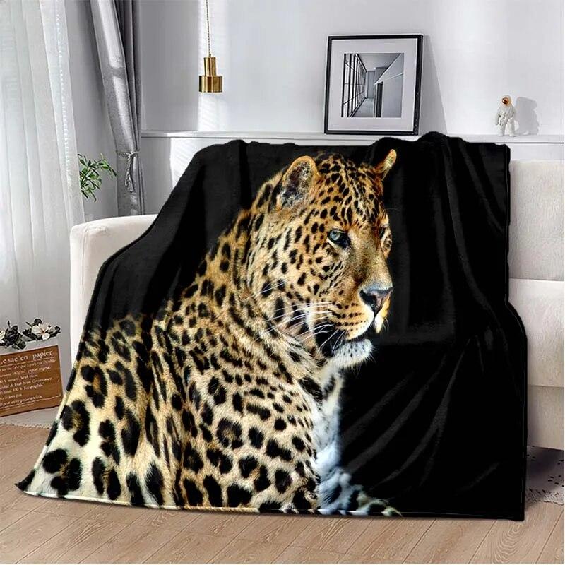 3d Tier Gepard Leopard Cartoon Blanket for Bed Picnic Blanket Sofa Thin Blanket Air Conditioning Blanket Customized Blankets