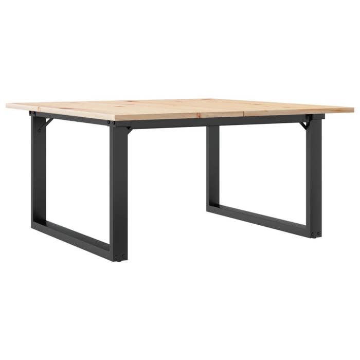 VidaXL Table Basse Cadre en O, Table d'Appoint, Bout de Canapé, Meuble de Salon Salle de Séjour, 80x80x45 cm Bois de Pin 3282663