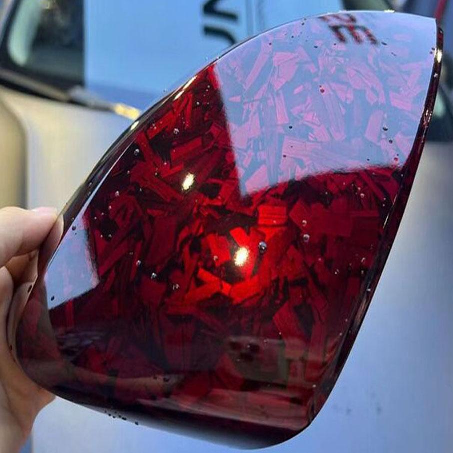 50cm*600cm Highest Quality Glossy Red Black Silver Carbon Forged Vinyl Wrap Film Car Wrapping Foil with PET Liner