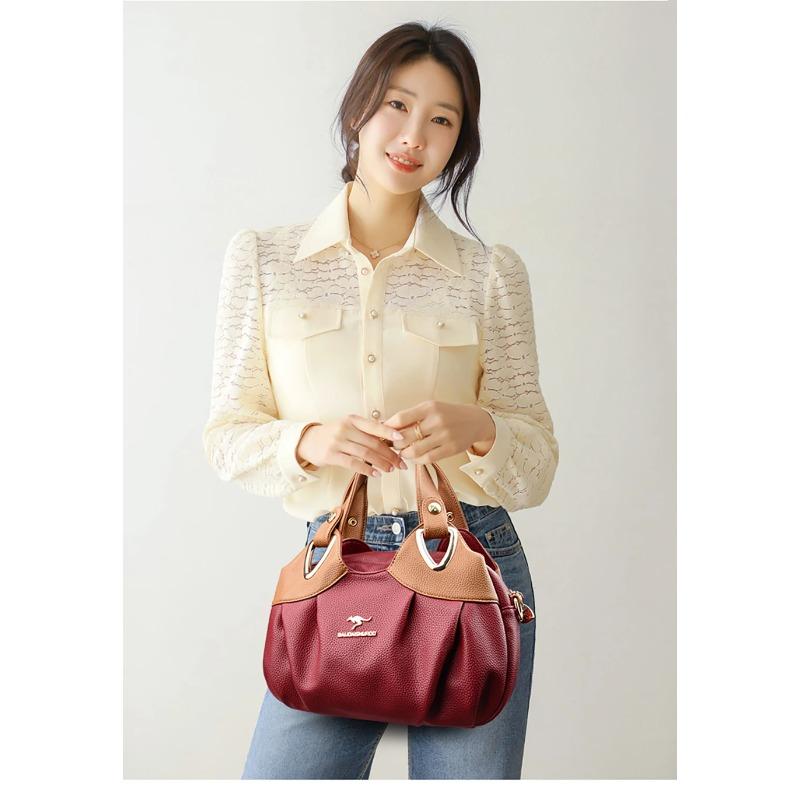 Wysokiej jakości minimalistyczna torba typu tote dla kobiet, modna torba na ramię, torba tote w kontrastowych kolorach, odpowiednia do codziennego użytku, na zakupy, do pracy.