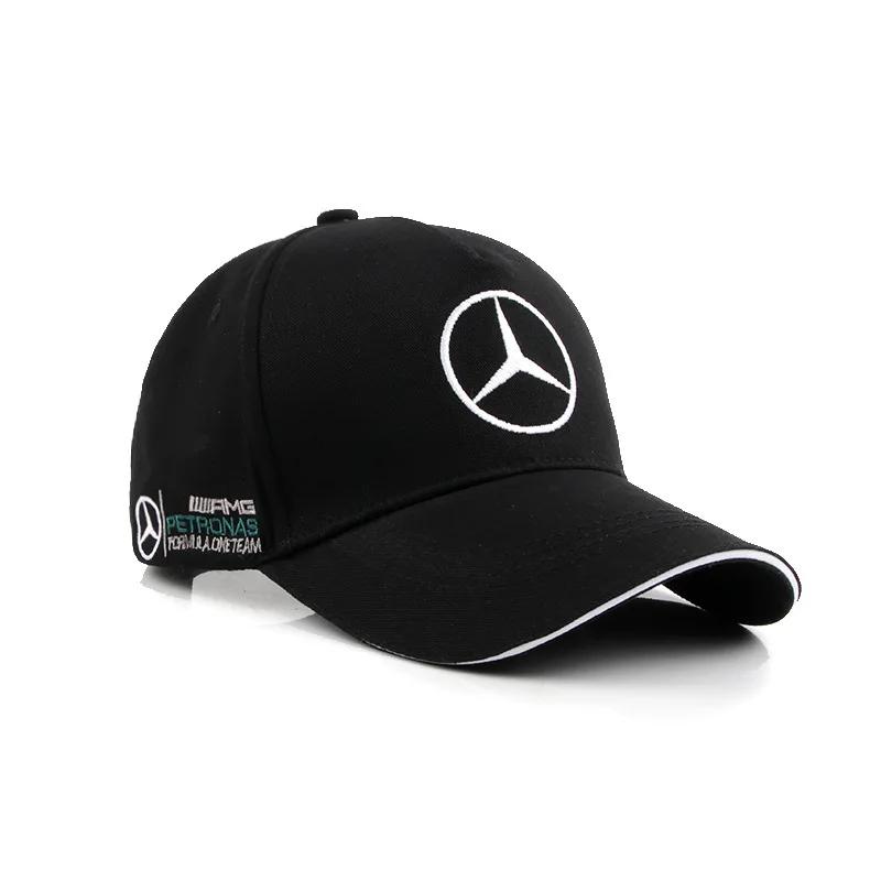 Car Sticker 2025 Hot For Benz Car Duck Tongue Cap For Mercedes Benz 3D Hat Car MOTO GP Racing F1 Baseball Cap Hat Adjustable Cas