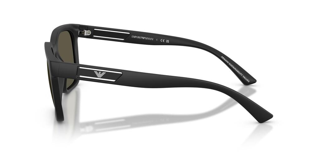 EMPORIO ARMANI sunglasses for Matte Dark Lens men. Frame Black, Lens Grey, width 56mm. (Model number 0EA4269F)