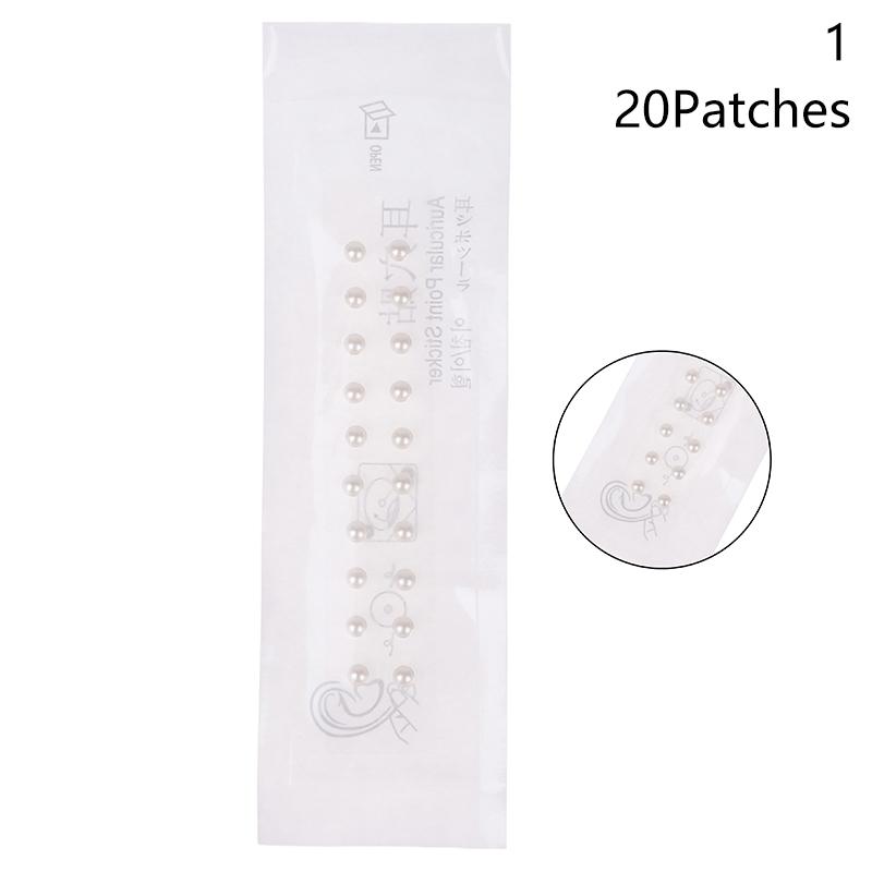 20/100/200Patches Pearl Ear Care Seed Acupuncture Auricular Disposable Ear Stickers Massage Therapy Needle Patch Auriculotherapy