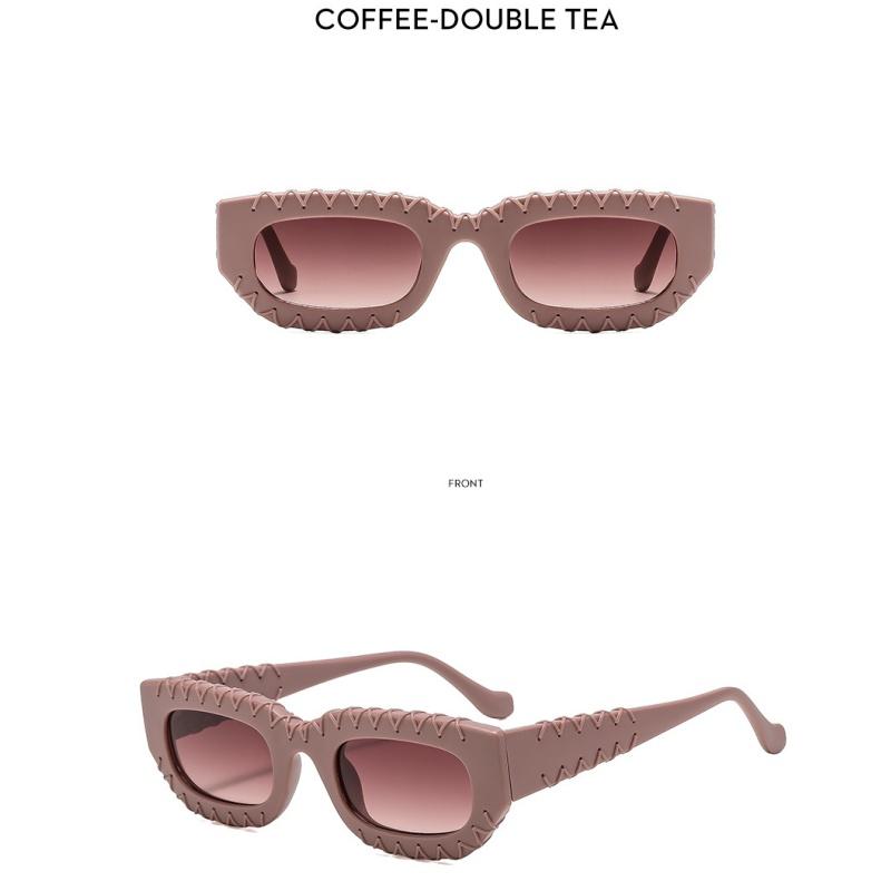 Women's sunglasses, men's and women's fashion square braided sunglasses