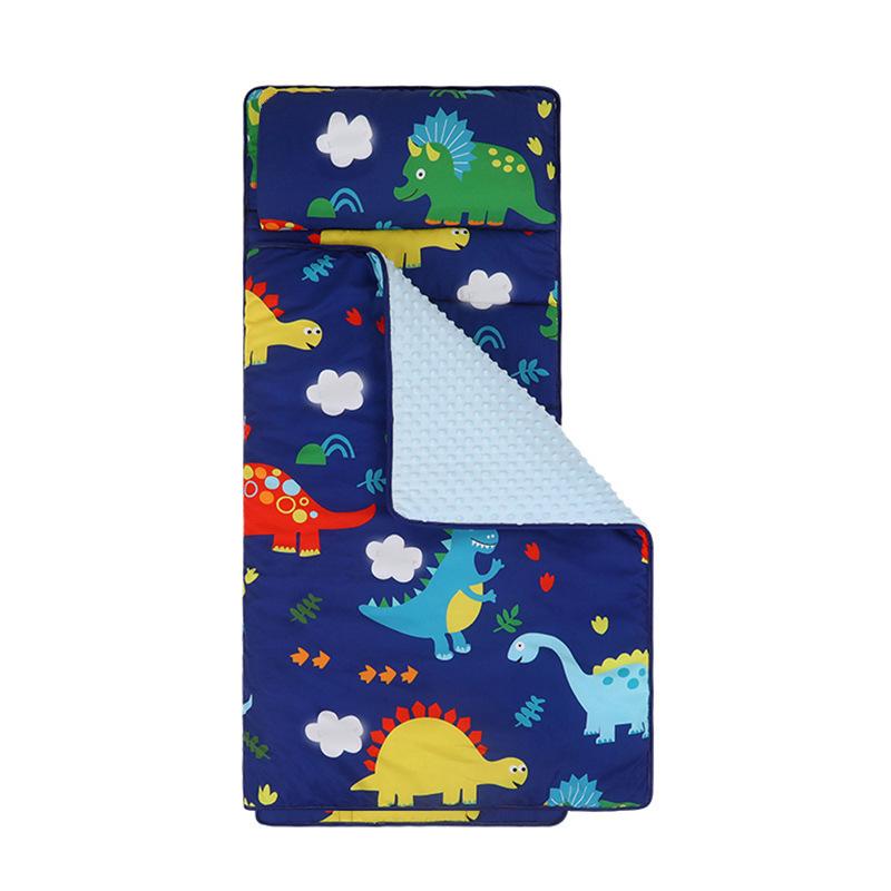 

Quilted Fleece Nap Mat for Kids, Ages 1-6 - Portable, Soft Sleeping Bag Blanket for Kindergarten 125*50 cm