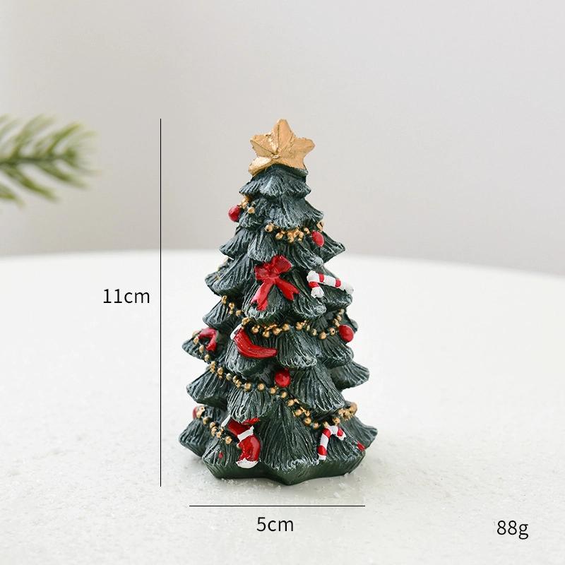

Christmas Decoration Resin Mini Desktop Christmas Tree Ideal Festival Desktop Ornament Perfect for Christmas Gift Party Supplies Other