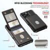 Detachable Wallet Case for iPhone 16e 16 15 14 Plus 13 12 11 Pro Max XR, Magnetic Wireless Charging, Shockproof Flip Card Holder