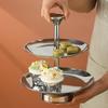 2 / 3 Layer Round Stainless Steel Gold and Silver Plate Fruit Dessert Cake Rack Tray Double Layer Tea Dessert Set Cake Tool
