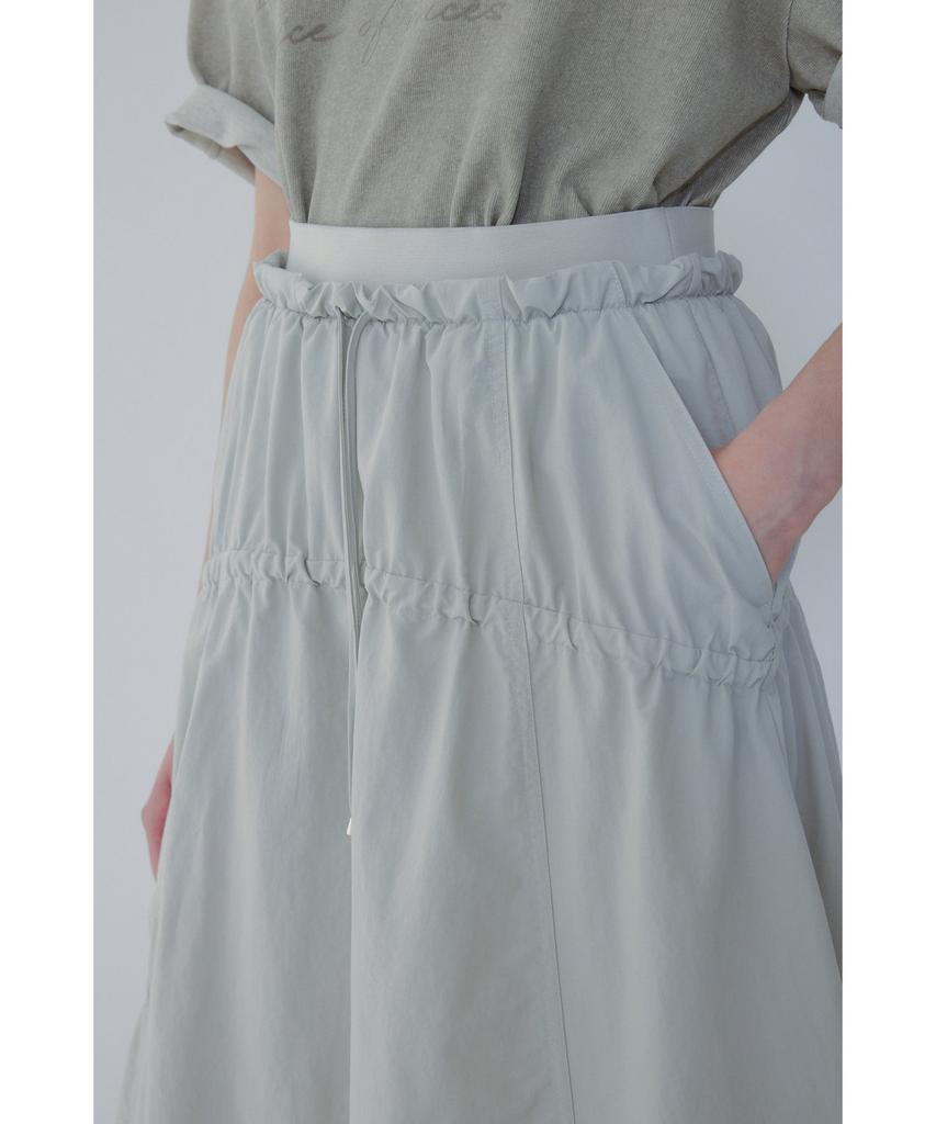 Bobeu String Banding Tiered Skirt_Light Gray 7156235003