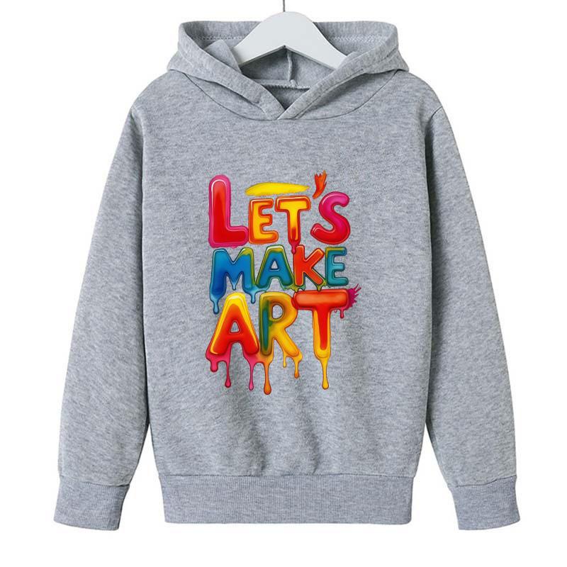 Bunter Graffiti-Kunst-Hoodie für Kinder - Unisex Freizeitjacke mit Farbdruck