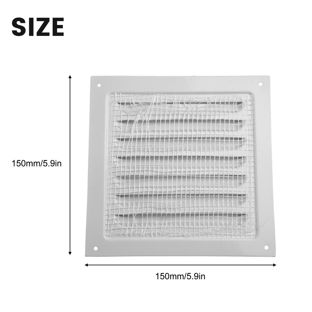 1pc 150/200/250/300mm Aluminum Louvered Vent Grille Cover Square Vent Insect Screen Cover Suitable For Covering Wall Ceiling