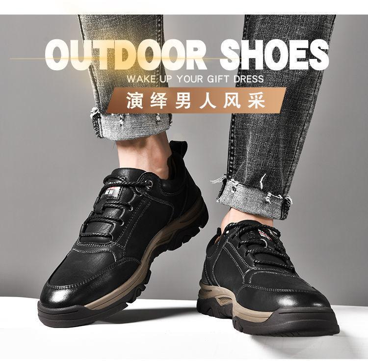 2026 leather versatile Men's Shoes Business Comfort Casual footwear outdoor anti slip loafers male new comfortable flat