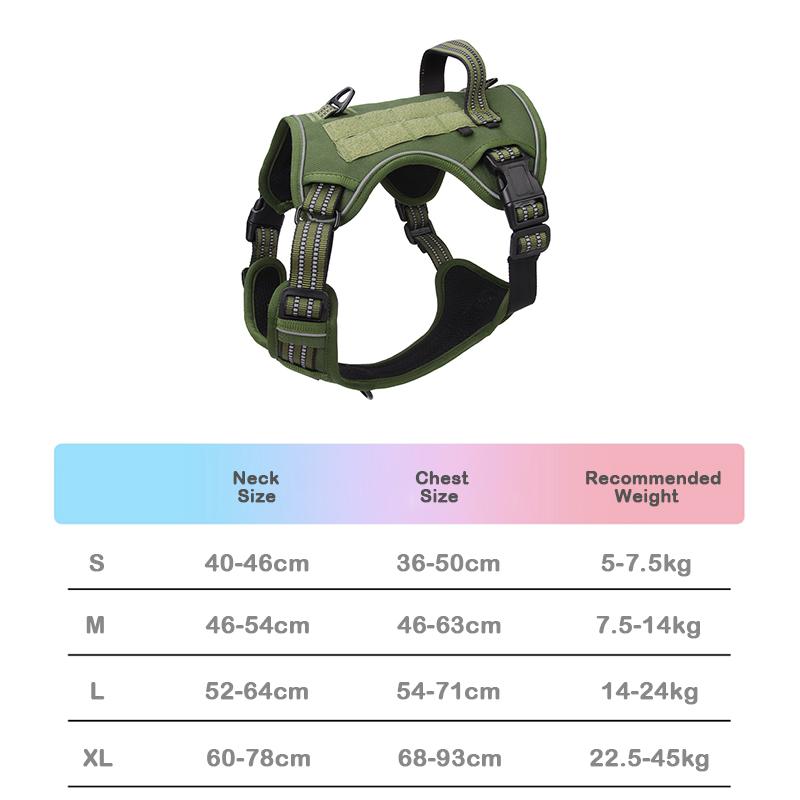 Heavy Duty Tactical Harness for Large Dogs Tactical Military Vest Multi-Functional Adjustable Pet Explosion Proof Training Vest