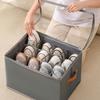 Multifunctional Grid Storage Shoe Box Cross-Border Foldable Fabric With Cover Dustproof And Washable Sundries Storage Box
