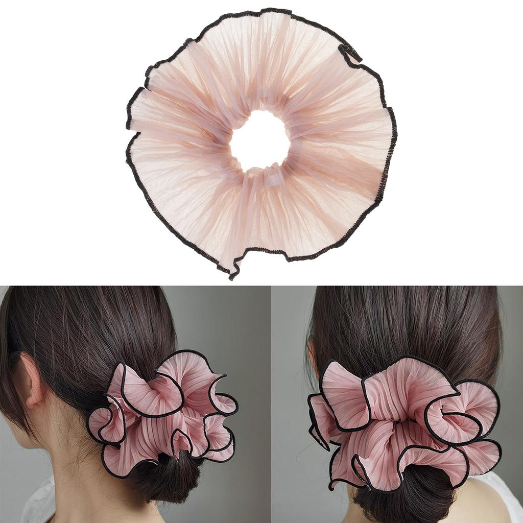 Ruched Hair Scrunchies Thick Oversized Hair Scrunchy Elegant Hair Rope Scrunchy Women Ponytail Holder