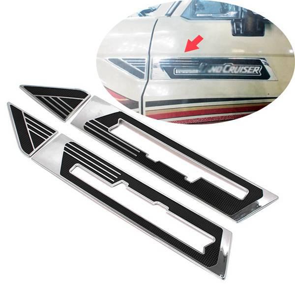 Chrome Side Fender Emblem Stickers for Toyota Land Cruiser (4-Pack)