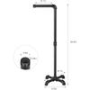 MOOACE Toilet Paper Holder Stand, Industrial Free Standing Bathroom Tissue Paper Roll Dispenser, Black