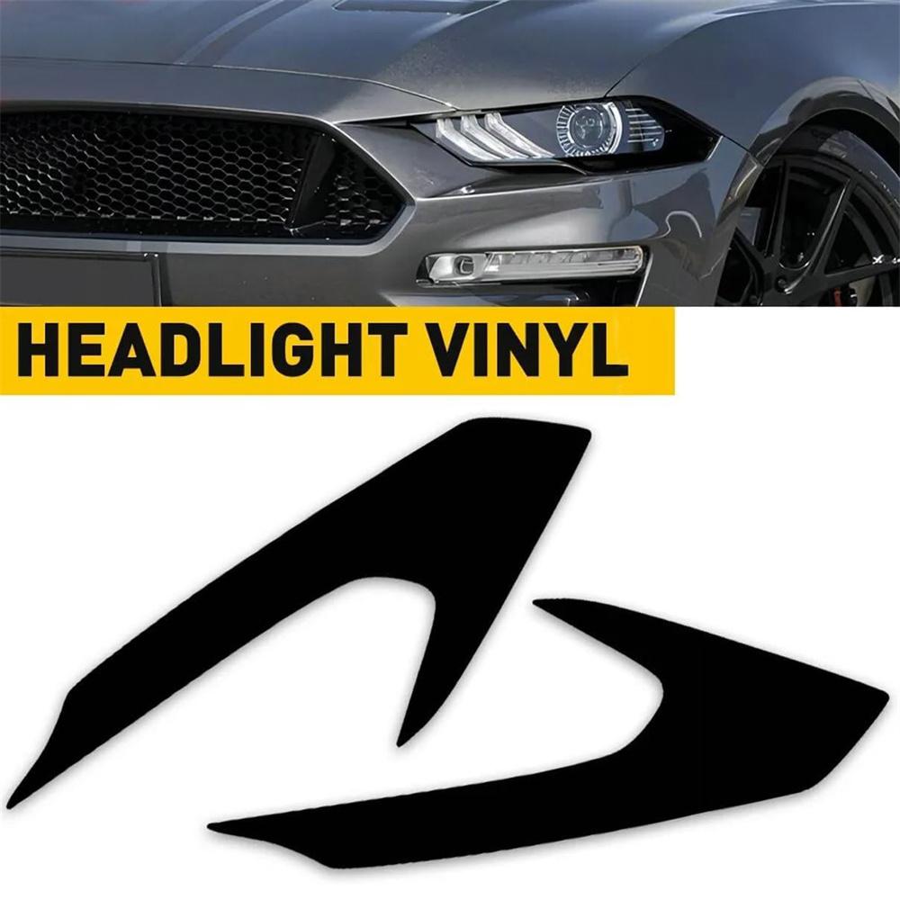 2 Stück Scheinwerfer Seite RAUCH Überlager Tönung Aufkleber Vinyl Für Ford Mustang 2019-2023