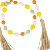 Easter Bead Garland with Wood Elements for Spring Celebrations And Home Decor