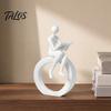 Talos 3D-printet Læsefigur, Abstrakt Læserstatue til Boligindretning, Moderne Minimalistisk Skulptur Bogreol Skrivebord Kontor Pynt