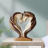 Creative Horse Figurine 2D Wooden Horse dependent statue Snuggle Pose Animal Sculpture Desktop Decoration Ornament home Decor