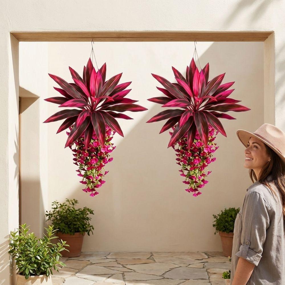 Lush Leaves Artificial Dracaena Morning Glory Hanging Vine Wedding Decor