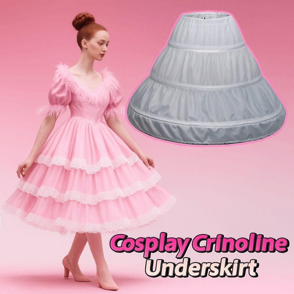 Lace Children Petticoat Elastic Waist Cosplay Crinoline Underskirt  Ball Gown