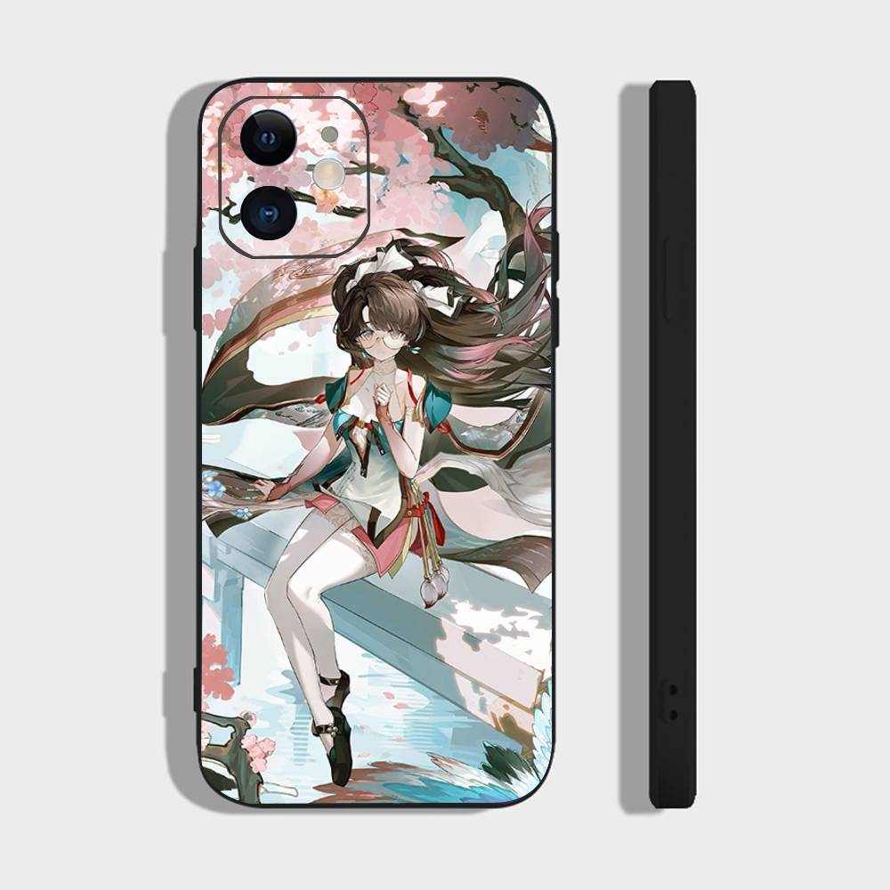 

Zhezhi Game Wuthering Waves Phone Case For IPhone 17 Air 16 15 14 13 Pro Max 11 12 Black Silicone Cover IPHONE 17PROMAX