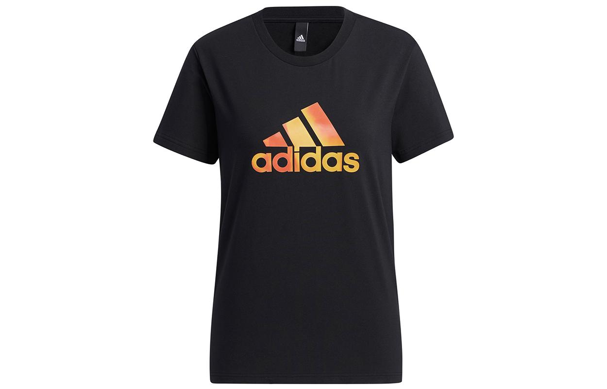 

Adidas T Shirts Women s Black Crew Neck Moderate Straight Fit GP0701 M