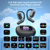 Cuffie Q16Pro V5.4 Bluetooth Auricolari Wireless Sportivi Cancellazione del Rumore Impermeabili Ganci per l'orecchio Auricolare Schermo Touch Intelligente