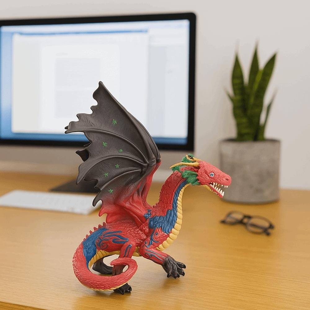 Handmad Myth Dragon Figures Simulation Warcraft Dragon Animal Model  Desktop Decorative